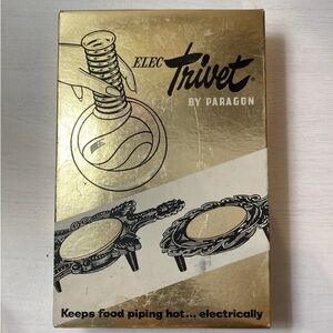 Vintage Cast Iron Elec Trivet by Paragon Electric Co Model TRV-1 With Box